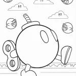 coloriage Mario Kart à imprimer pour enfant de 4 ans