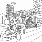 imprimer coloriage Mario Kart pour enfant
