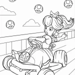 image pour coloriage Mario Kart enfant