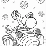 coloriage Mario Kart a imprimer pour enfant de 4 ans