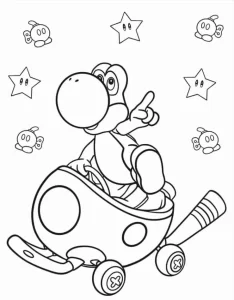coloriage Mario Kart pour enfant à imprimer