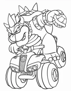 coloriage Mario Kart à imprimer pour enfant de 3 ans