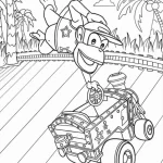 coloriage Mario Kart à imprimer pour enfant de 3 ans