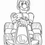 coloriage Mario Kart pour enfant de 6 ans
