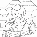 coloriage Mario Kart a colorier en ligne gratuitement