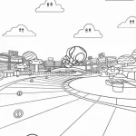 coloriage Mario Kart à imprimer pour enfant de 6 ans