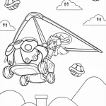 coloriage Mario Kart à imprimer pour enfant de 3 ans