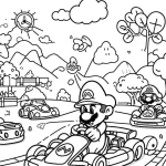 coloriage Mario Kart à imprimer gratuitement