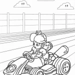 coloriage Mario Kart a colorier en ligne