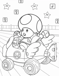coloriage Mario Kart a imprimer gratuitement