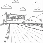 coloriage Mario Kart a imprimer gratuit