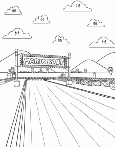 coloriage Mario Kart a imprimer gratuit