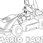 coloriage Mario Kart a dessiner en ligne