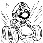 coloriage Mario Kart a imprimer gratuit