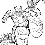 coloriage Marvel a imprimer pour enfant de 4 ans