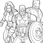 coloriage Marvel à imprimer pour enfant de 4 ans