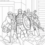coloriage Marvel à imprimer pour enfant de 9 ans