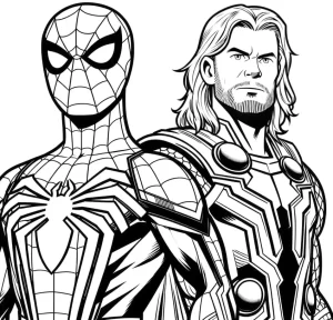 imprimer coloriage Marvel gratuit