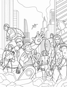 coloriage Marvel pour enfant de 6 ans