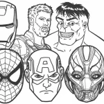 image de coloriage Marvel pour enfant