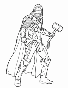 coloriage Marvel à imprimer pour enfant de 3 ans