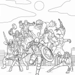 coloriage Marvel à imprimer pour enfant de 3 ans