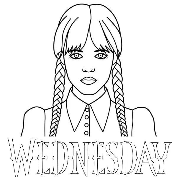 Tranh tô màu Mercredi Addams