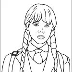 coloriage Mercredi Addams d