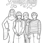 coloriage Mercredi Addams pour enfant