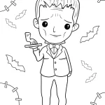 coloriage Mercredi Addams en ligne pour enfant