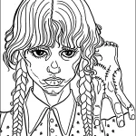 coloriage Mercredi Addams à imprimer a4