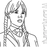 coloriage Mercredi Addams et dessins