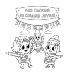 coloriage Mes Crayons de Couleur Joyeux pour enfant de 4 ans