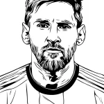 coloriage Messi a telecharger