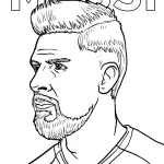 coloriage Messi a dessiner en ligne