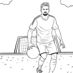 coloriage Messi a imprimer gratuit