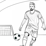 coloriage Messi à imprimer pdf gratuit
