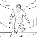 coloriage Messi gratuit pour enfants