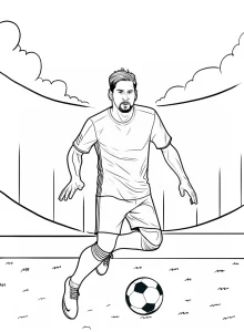 coloriage Messi gratuit pour enfants