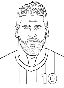 coloriage Messi a telecharger