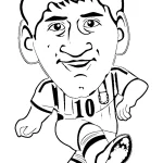 coloriage Messi pour enfant à imprimer