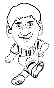 coloriage Messi pour enfant à imprimer