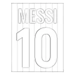 coloriage Messi à imprimer gratuitement pdf