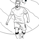 coloriage Messi a dessiner et imprimer