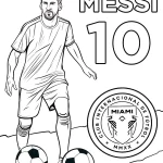 coloriage Messi a colorier en ligne gratuitement