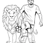 coloriage Messi pour enfant de 5 ans
