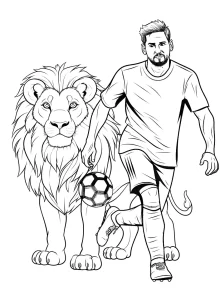 coloriage Messi pour enfant de 5 ans