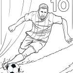 coloriage Messi pour enfants à télécharger