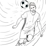 coloriage Messi educatif pour enfant