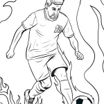 coloriage Messi pour enfant de 6 ans